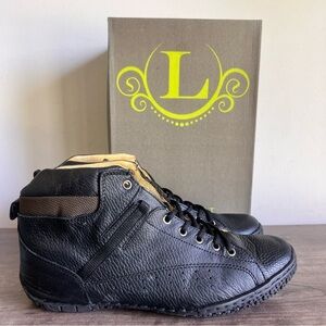 Lassen Black Leather Men's Lace Up Shoe Size 10 #B1270